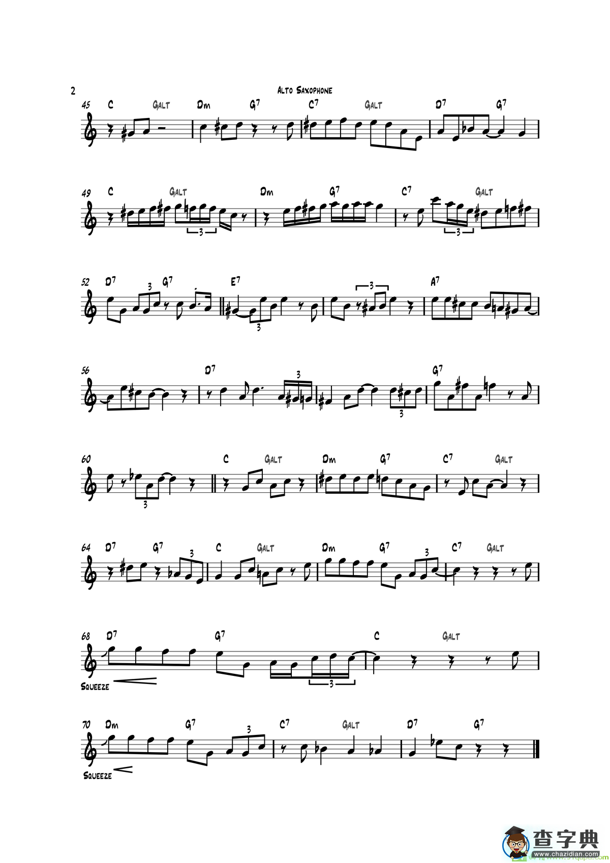 SantaBaby（中音萨克斯）萨克斯谱