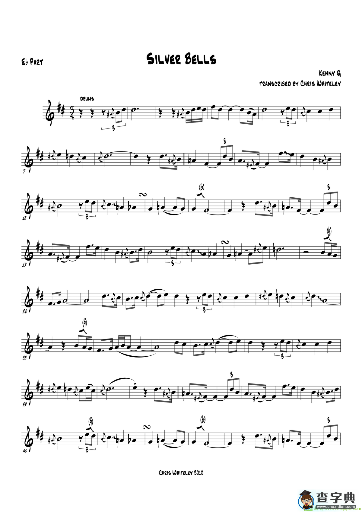 SilverBells（EbPart）萨克斯谱