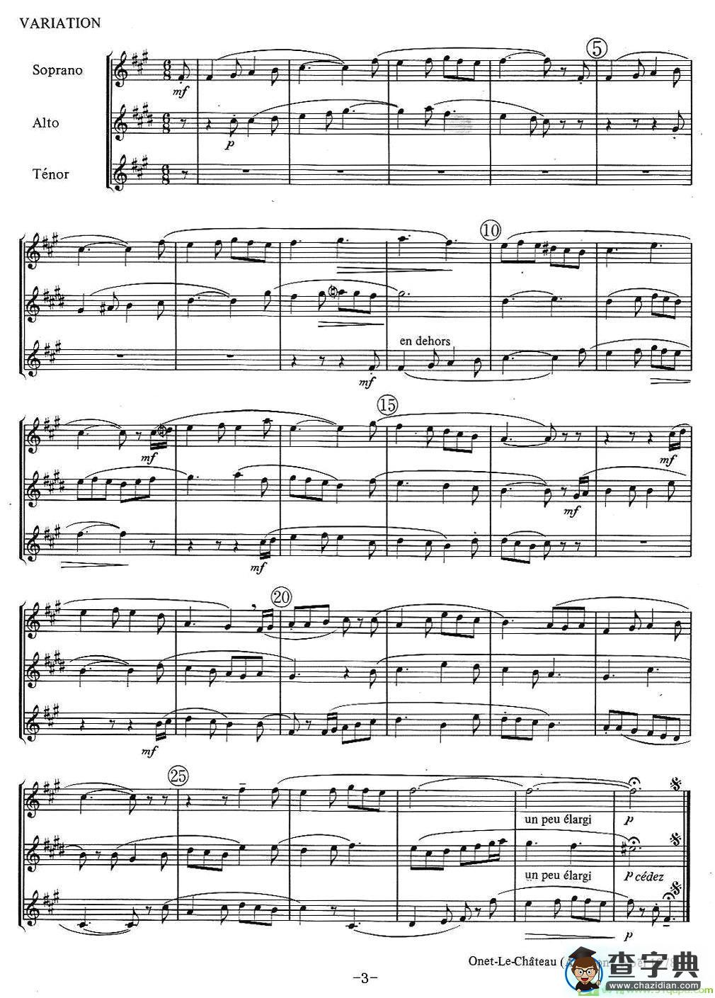 jean Bouvard 编写的6首萨克斯四重奏之一萨克斯谱(jean作曲)