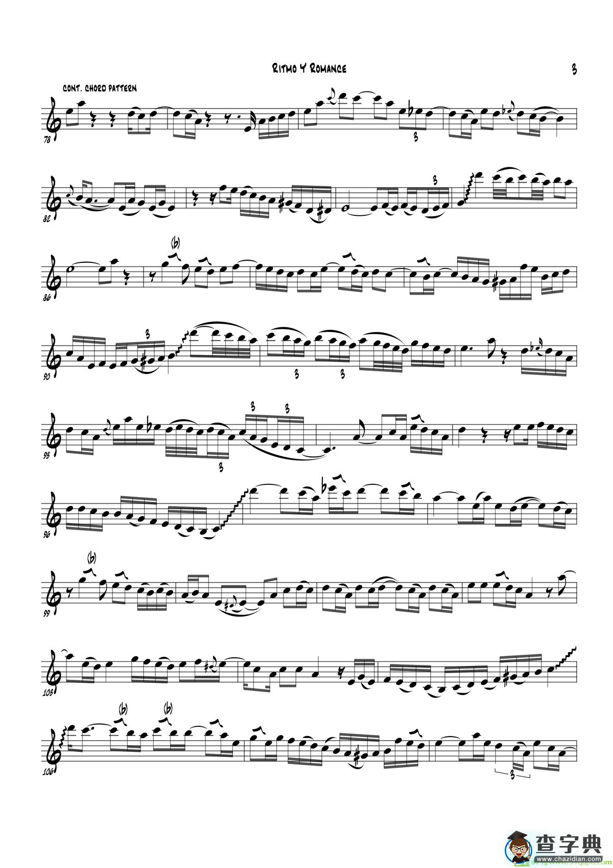 RitmoYRomanc（BbPart）萨克斯谱