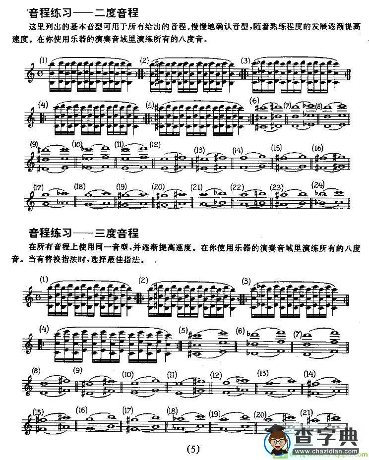 中音萨克管的日常练习萨克斯谱