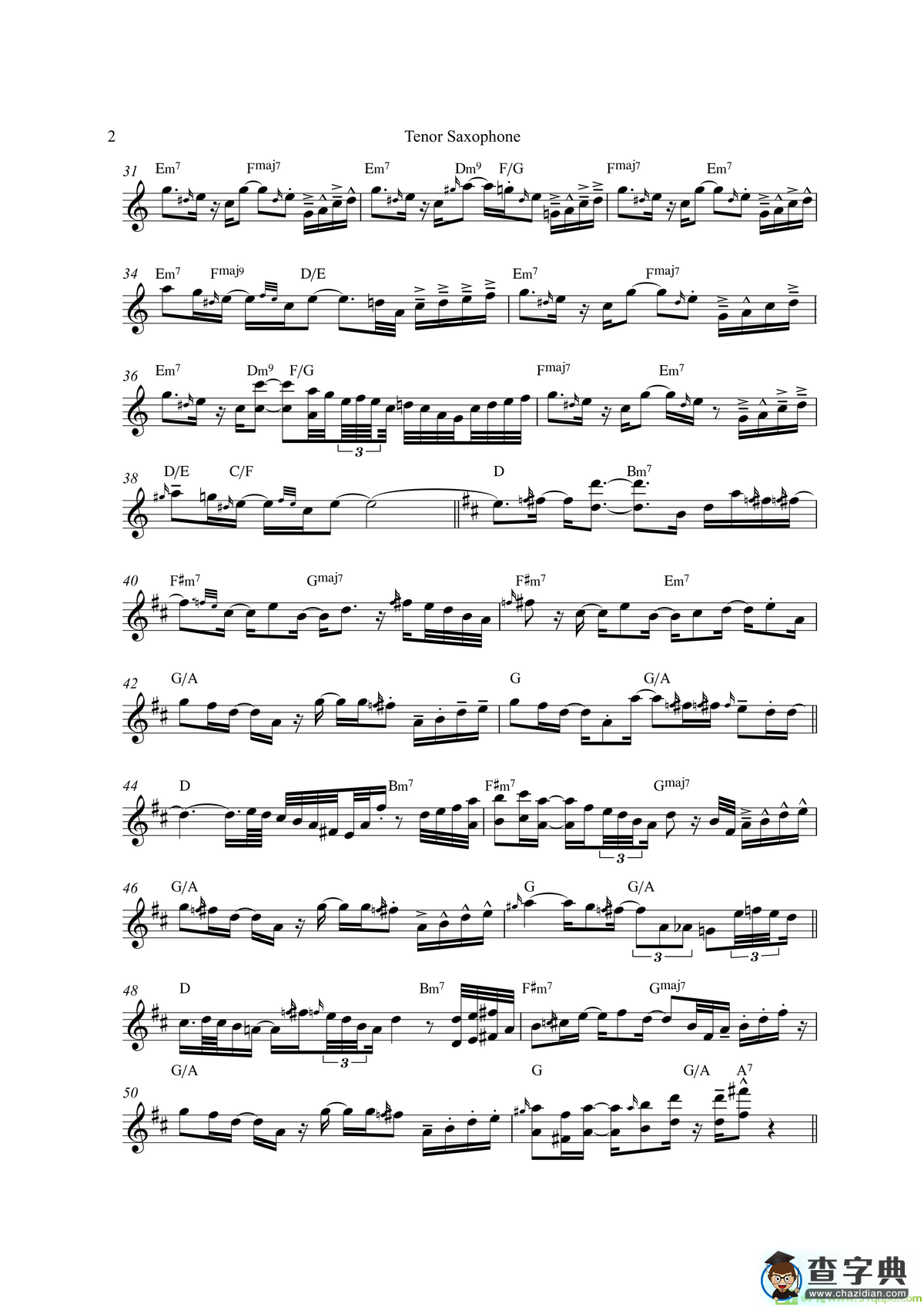 SoAmazing（次中音萨克斯）萨克斯谱