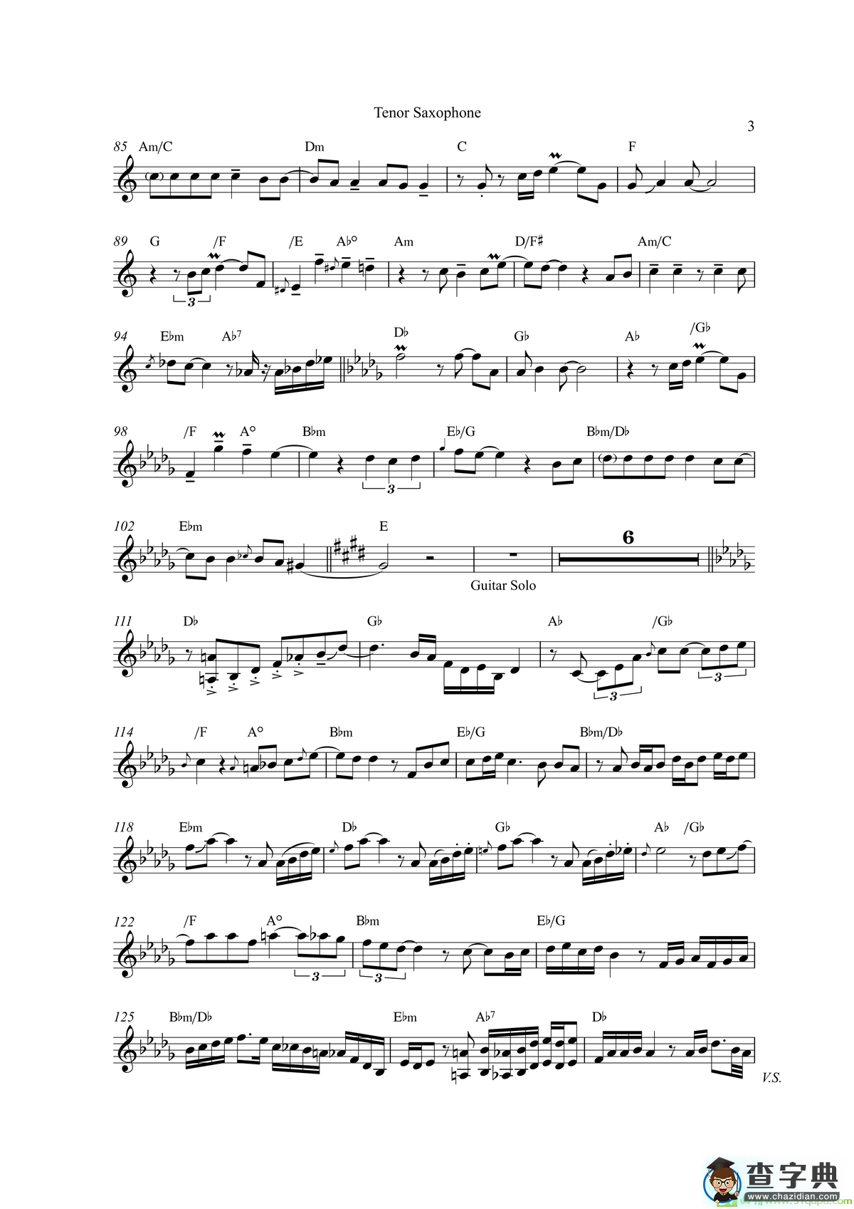NothingsGonnaChangeMyLoveForYou（次中音萨克斯）萨克斯谱