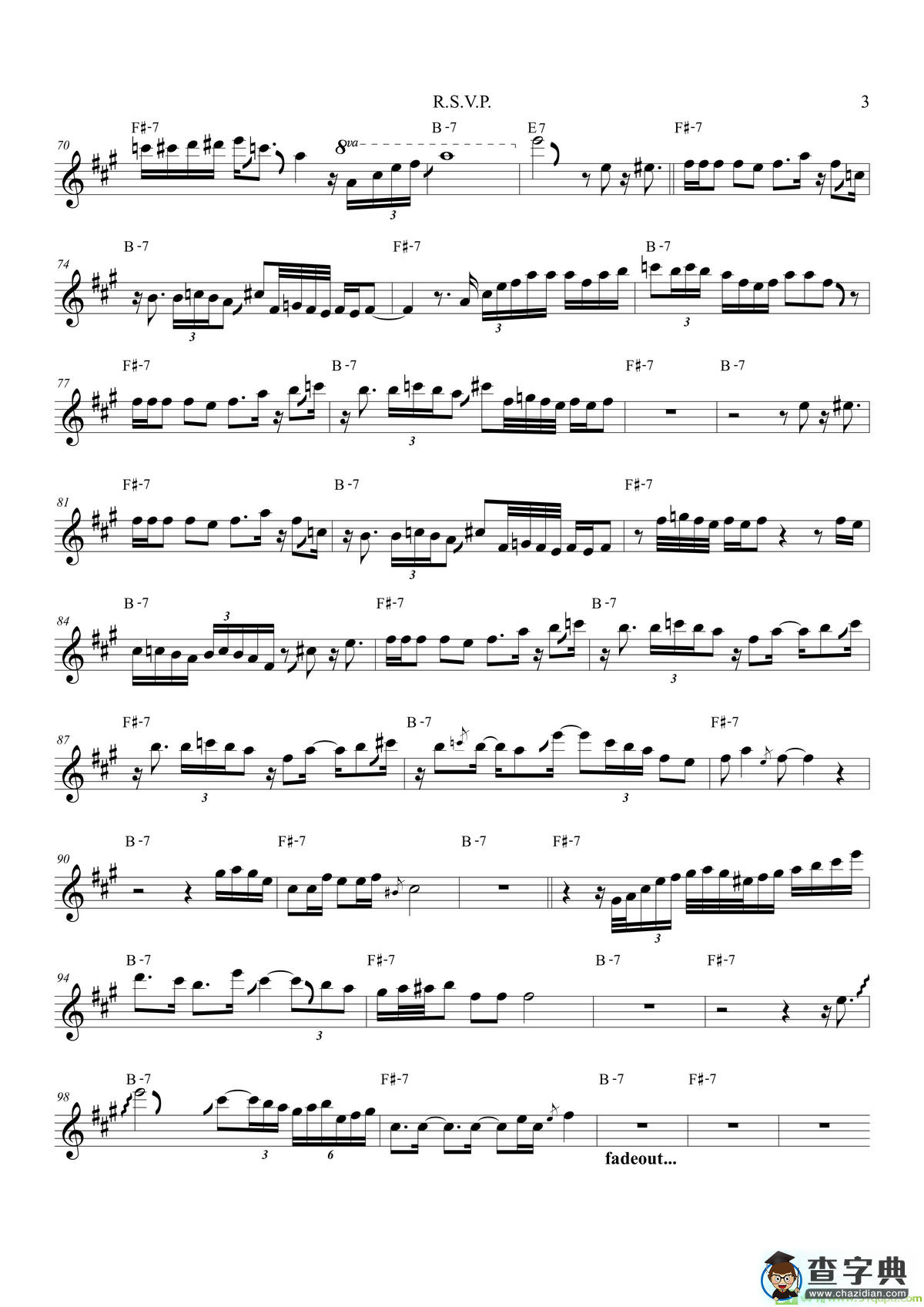 R.S.V.P（次中音萨克斯）萨克斯谱