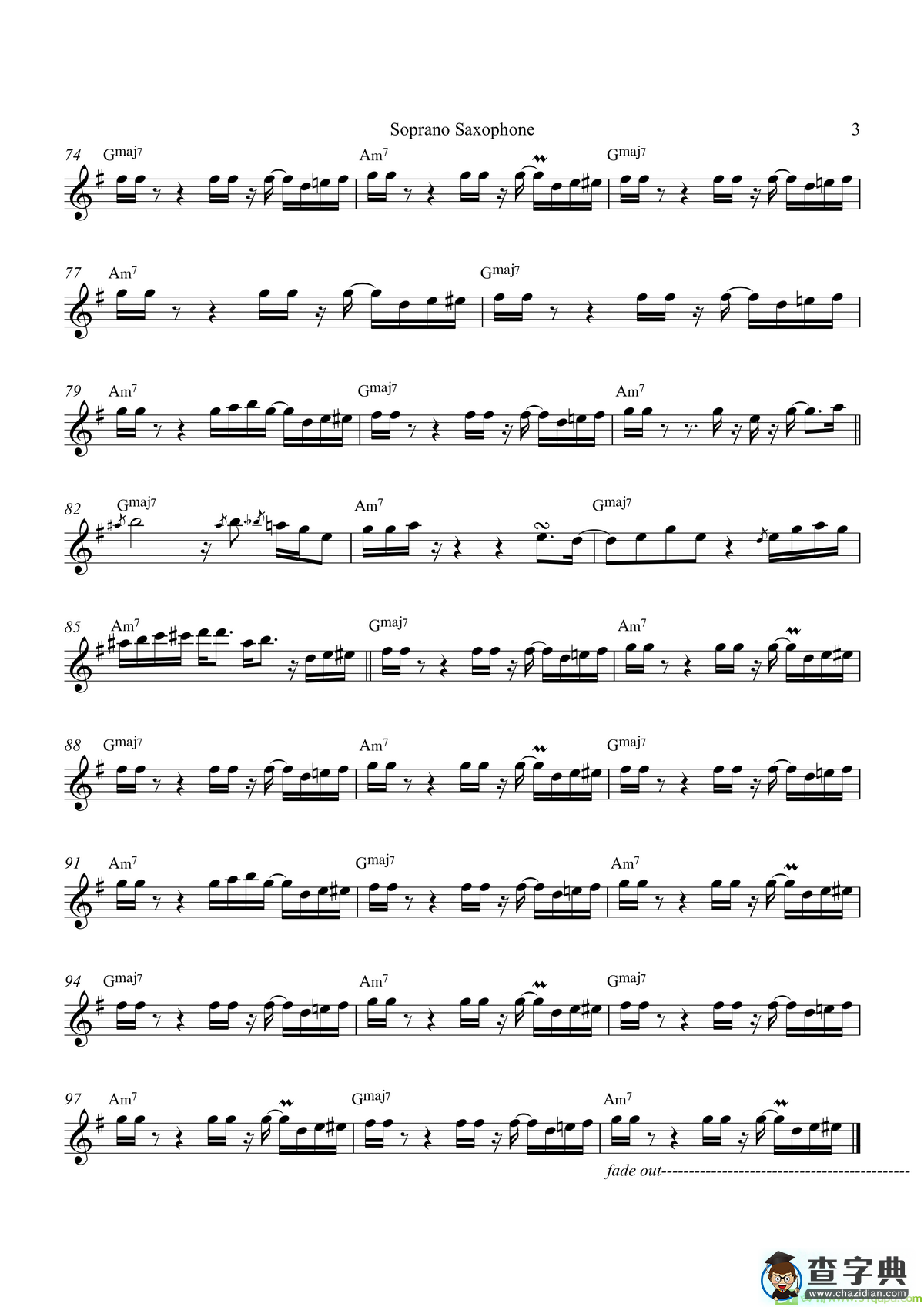 SoulfulStrut（高音萨克斯）萨克斯谱
