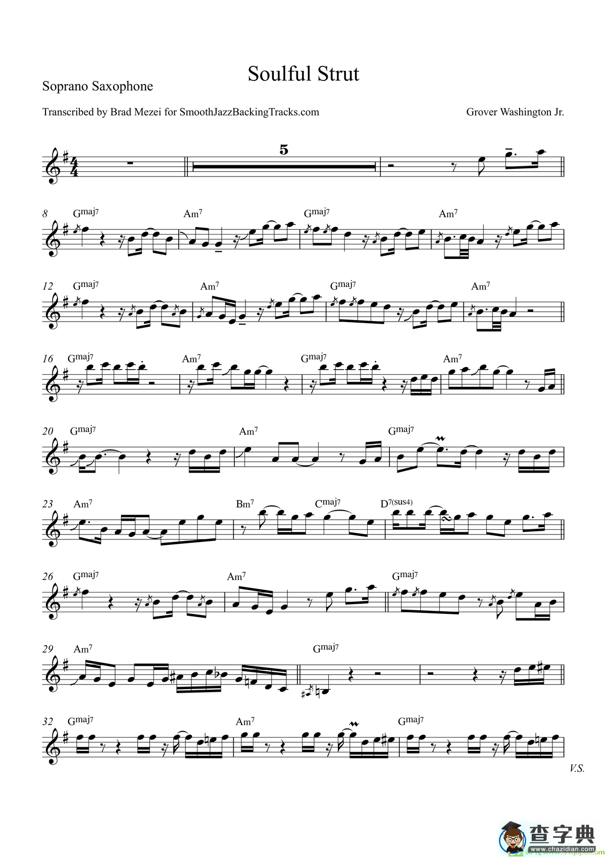 SoulfulStrut（高音萨克斯）萨克斯谱