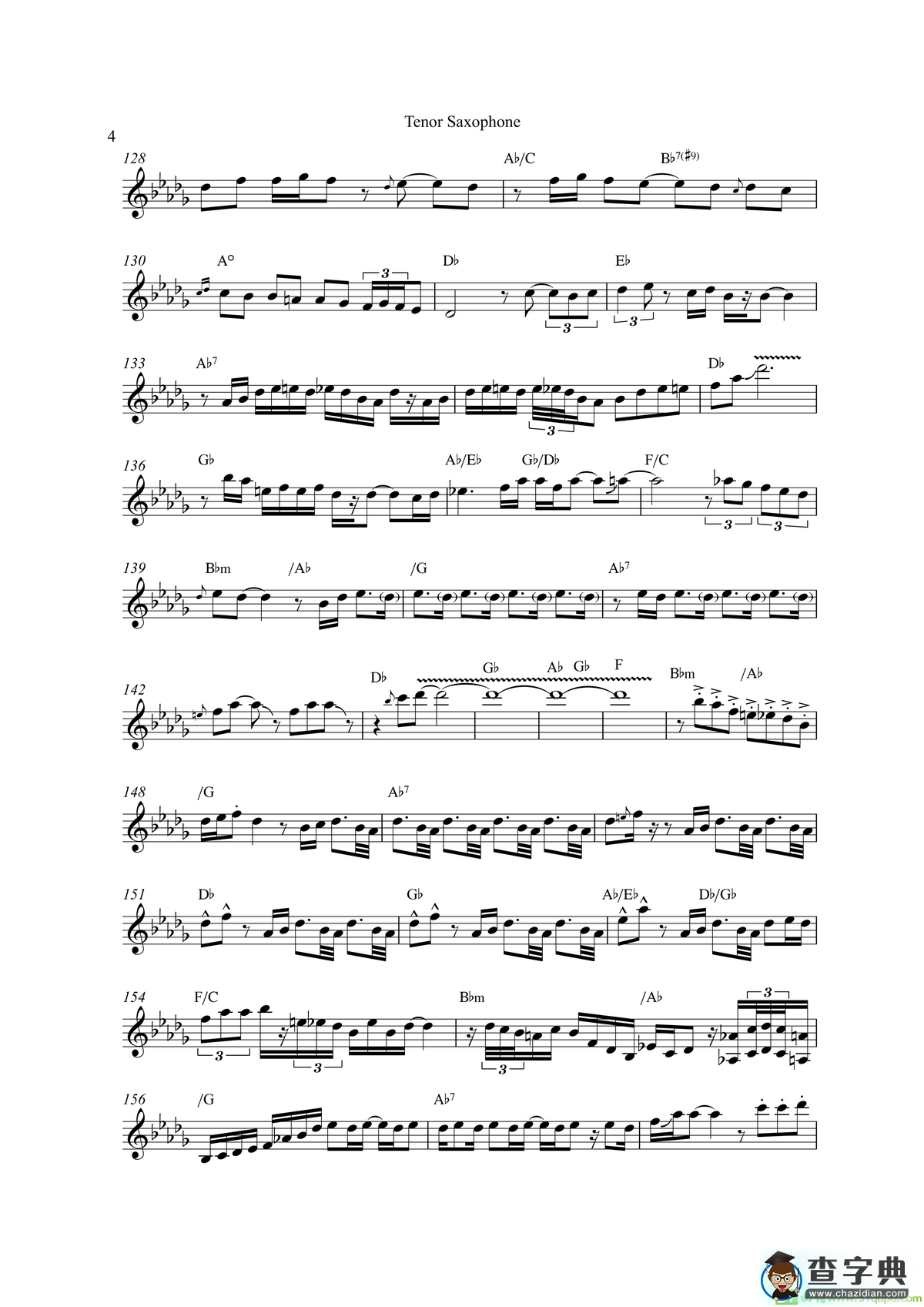 NothingsGonnaChangeMyLoveForYou（次中音萨克斯）萨克斯谱