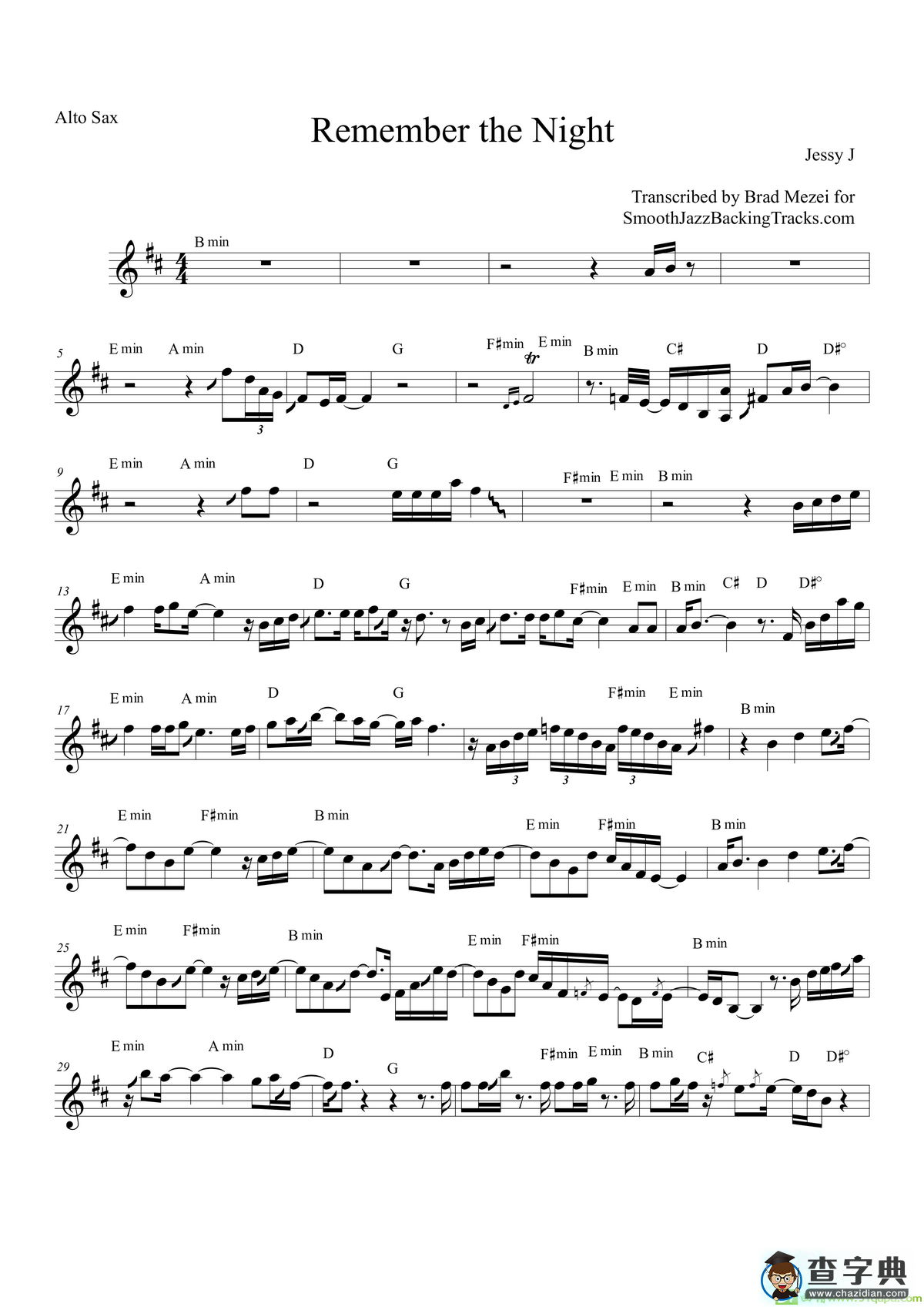 RememberTheNigh（中音萨克斯）萨克斯谱