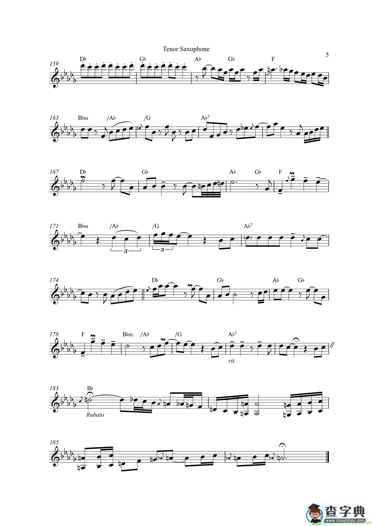 NothingsGonnaChangeMyLoveForYou（次中音萨克斯）萨克斯谱