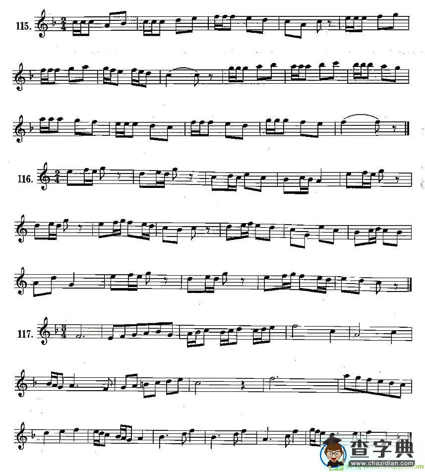 练习曲合集：20、八分音符和十六分音符练习萨克斯谱(王清泉作曲)