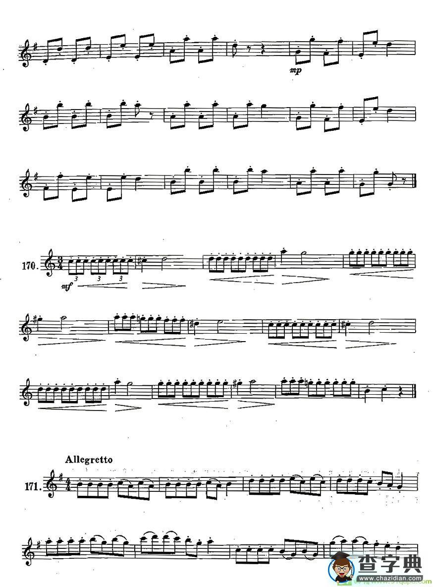 练习曲合集：28、断音练习萨克斯谱(王清泉作曲)