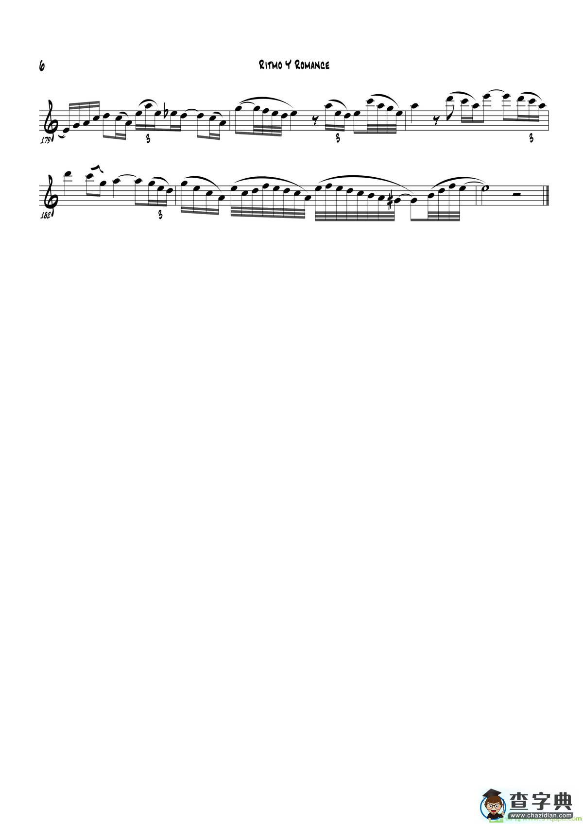RitmoYRomanc（BbPart）萨克斯谱