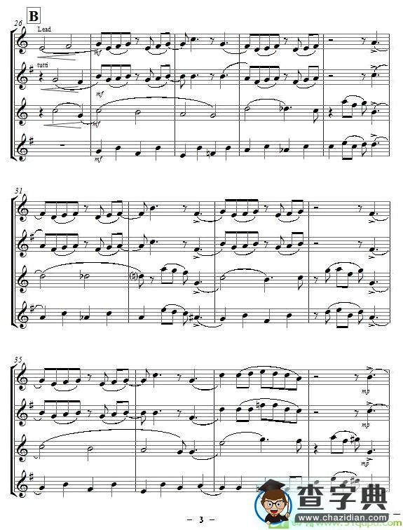 Yellow Jazz萨克斯谱