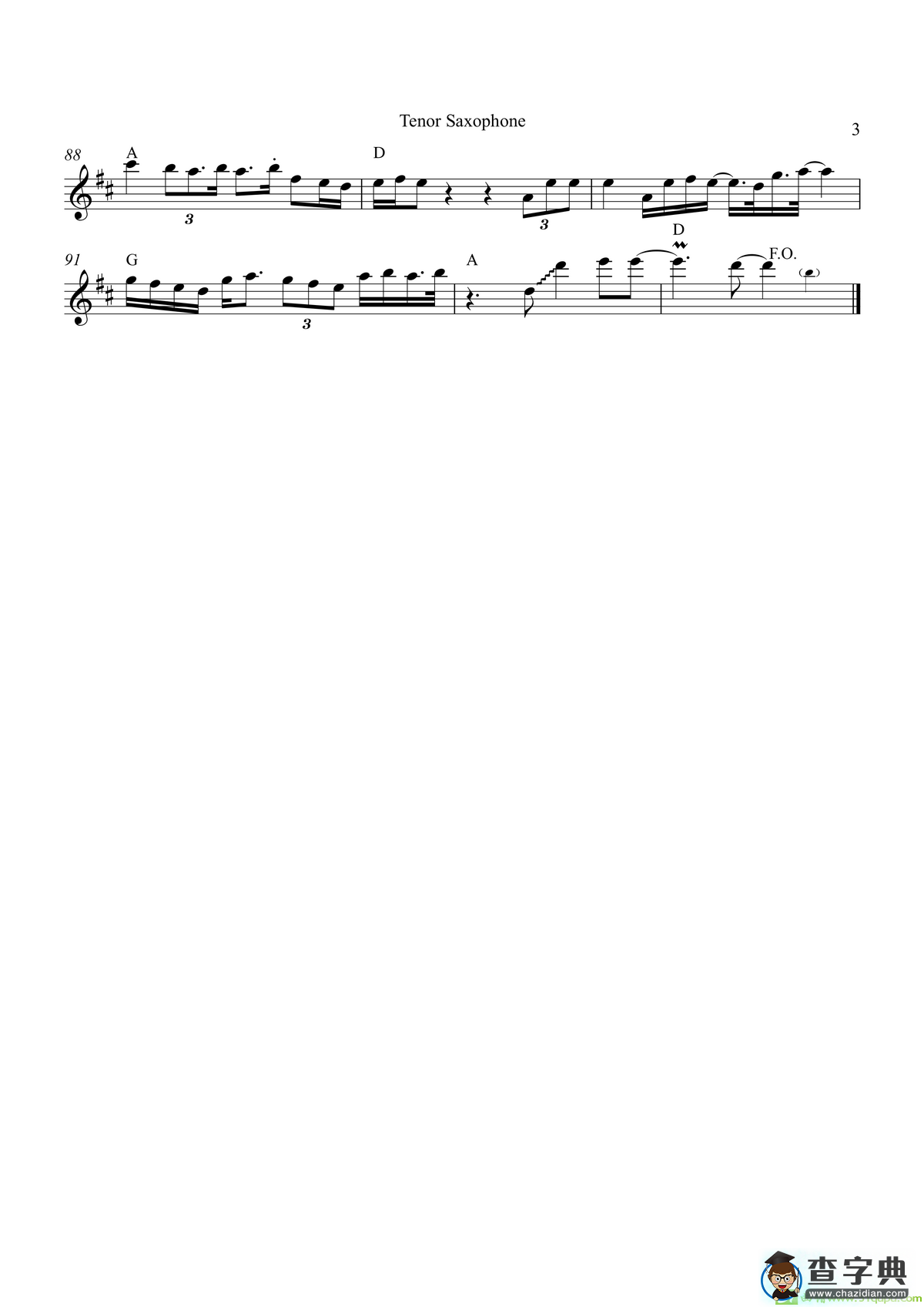 SweetDreams（次中音萨克斯）萨克斯谱