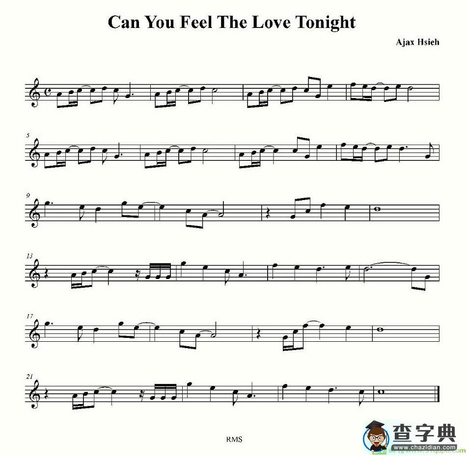 can you feel the love tonight萨克斯谱