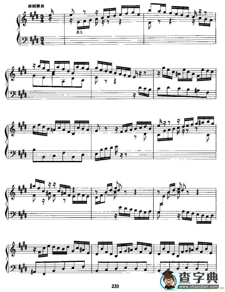 第六法国组曲手风琴谱(J·S·巴赫作曲)