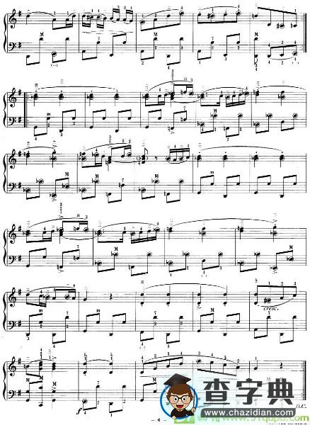 军队进行曲手风琴谱(舒伯特作曲)