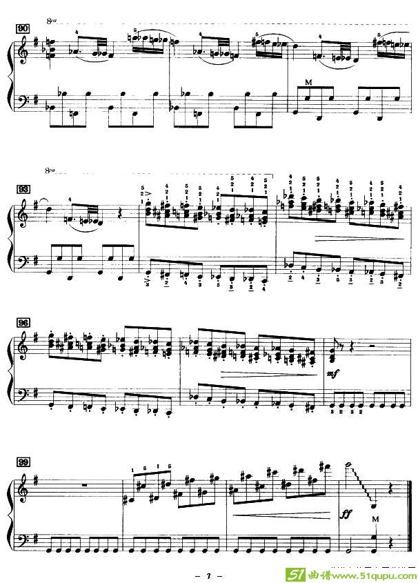 马刀舞曲手风琴谱