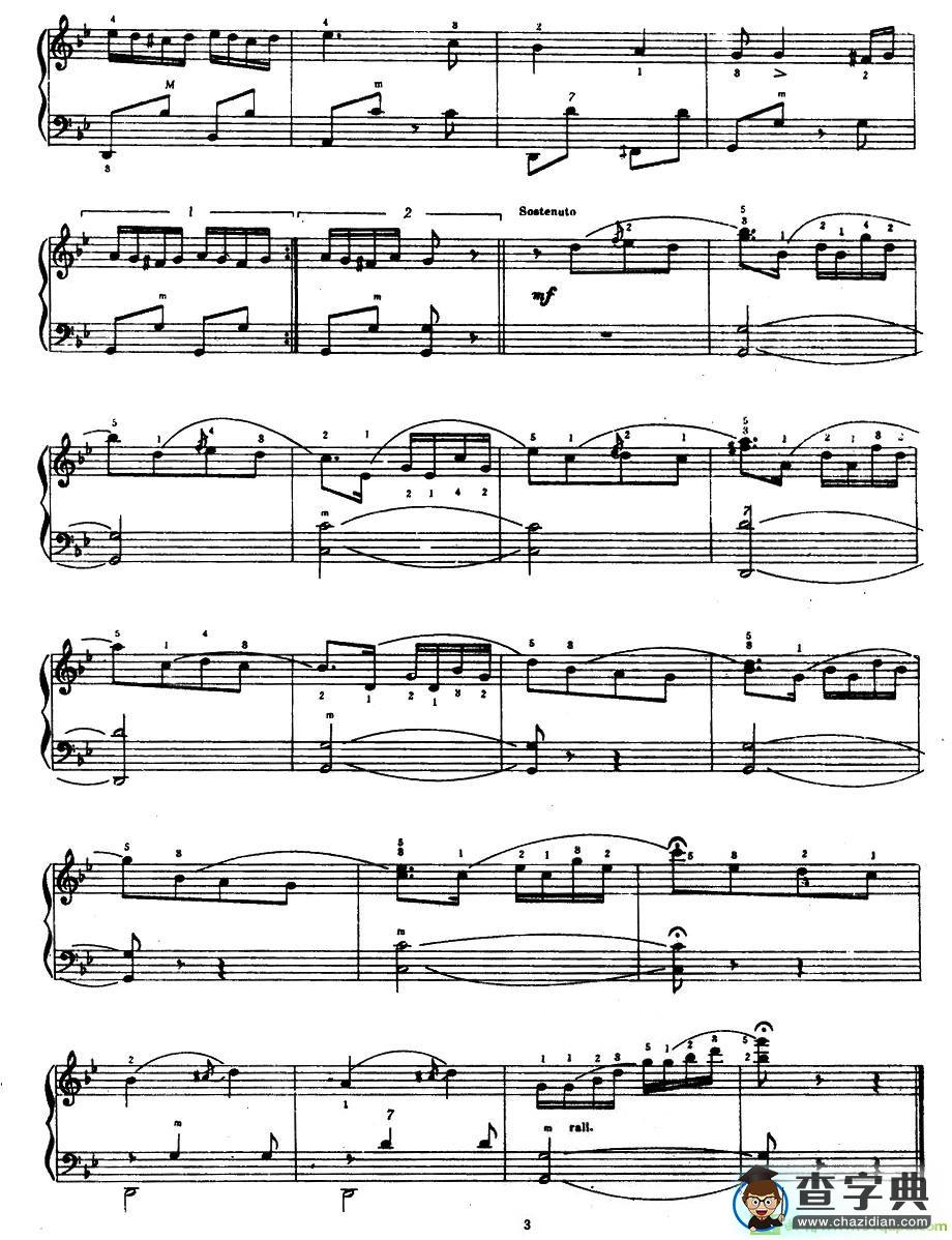 匈牙利舞曲第四号手风琴谱(勃拉姆斯作曲)