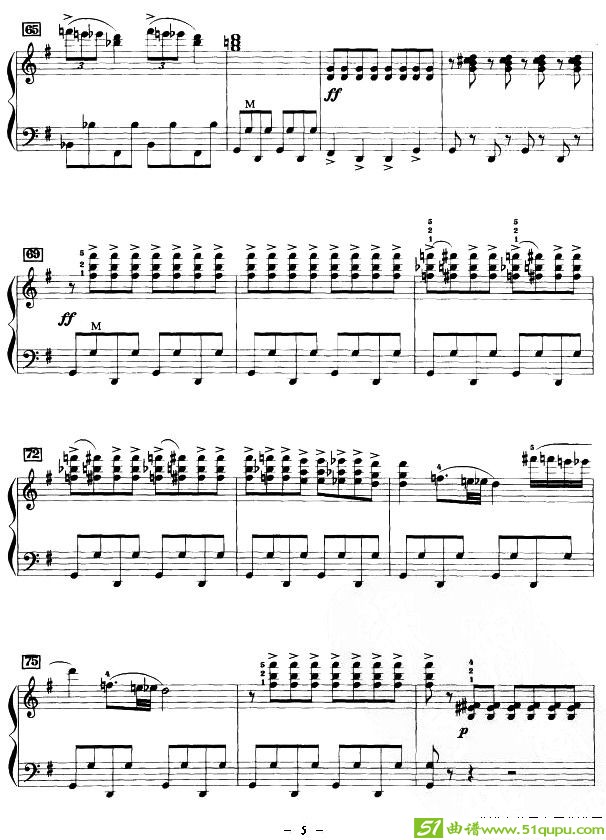 马刀舞曲手风琴谱