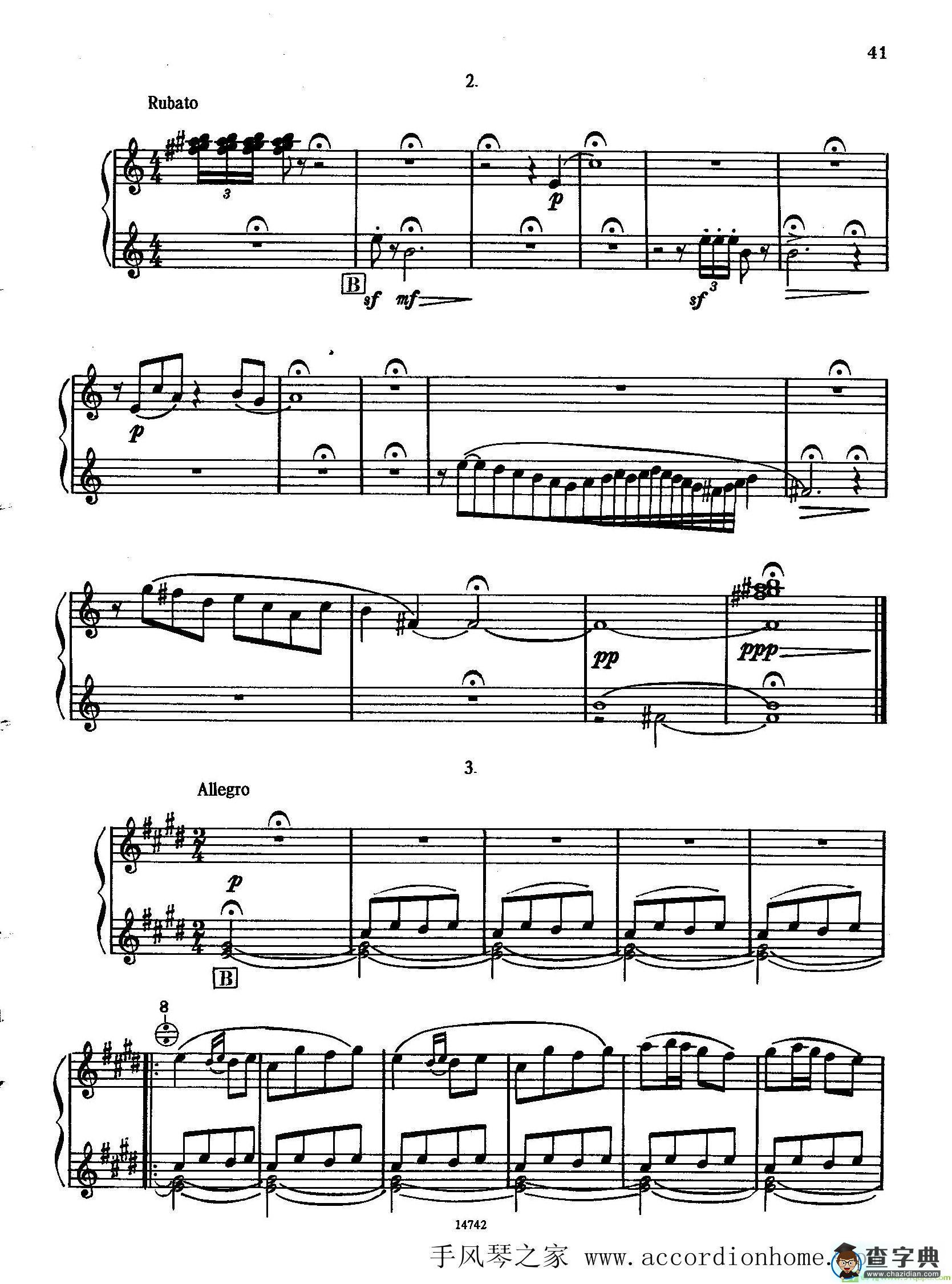 佐罗塔耶夫-六首儿童组曲之三手风琴谱([前苏联]佐罗塔耶夫作曲)