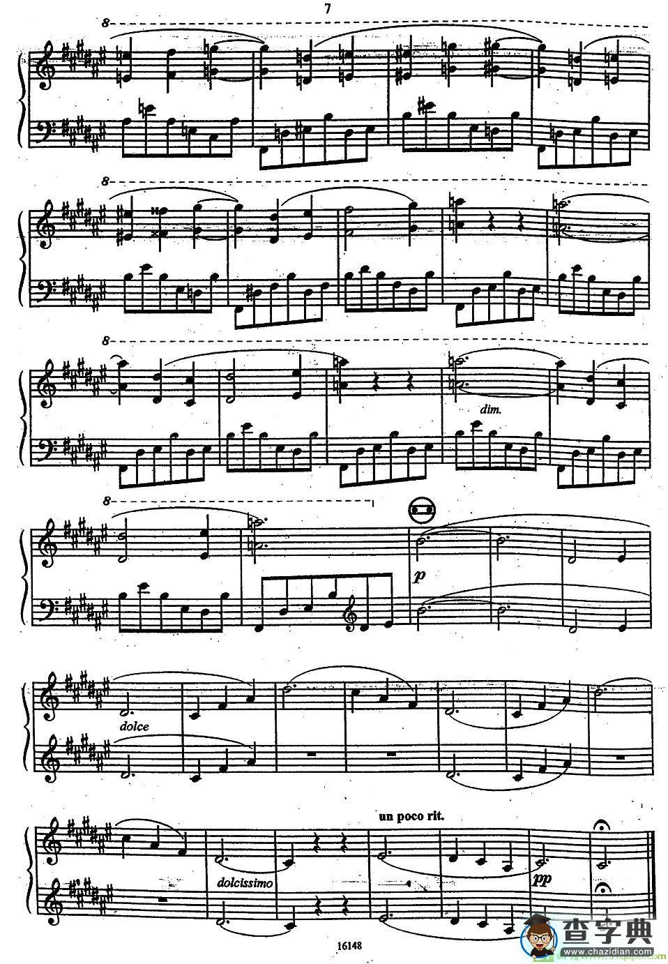 被遗忘的圆舞曲手风琴谱(李斯特作曲)