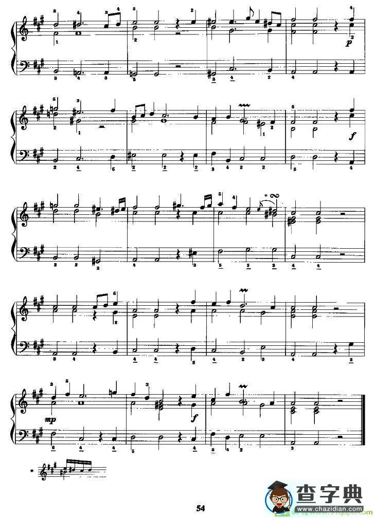 恰空舞曲手风琴谱(G·F·亨德尔作曲)