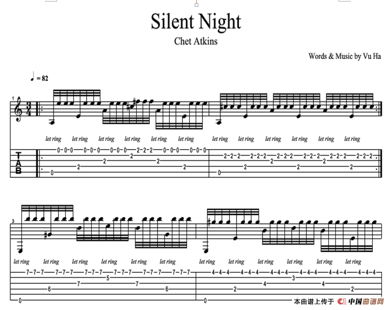 Silent Night简谱