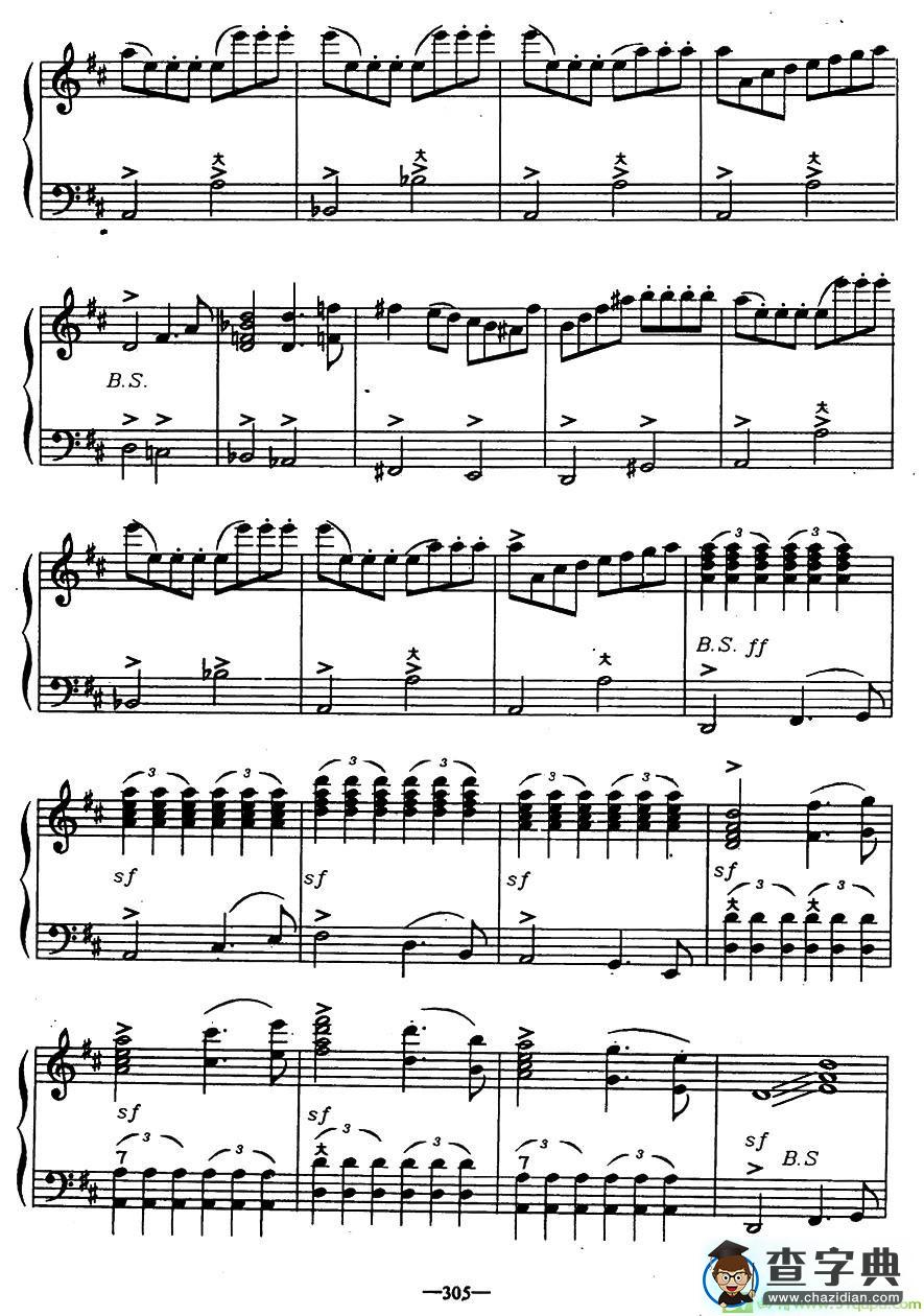 歌剧《鲁斯兰与柳德米拉》序曲手风琴谱