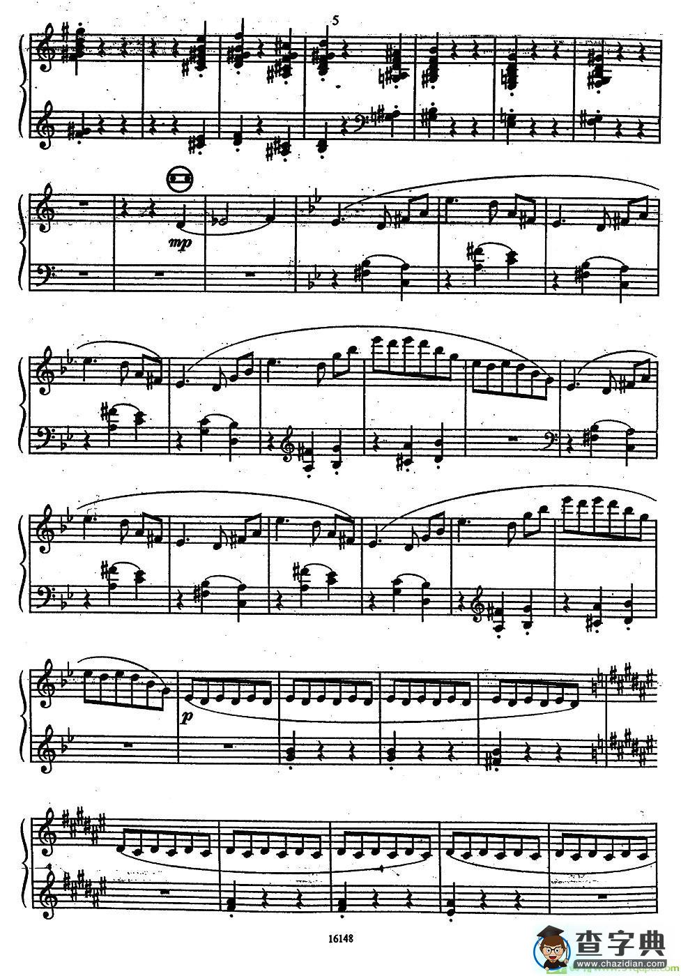 被遗忘的圆舞曲手风琴谱(李斯特作曲)