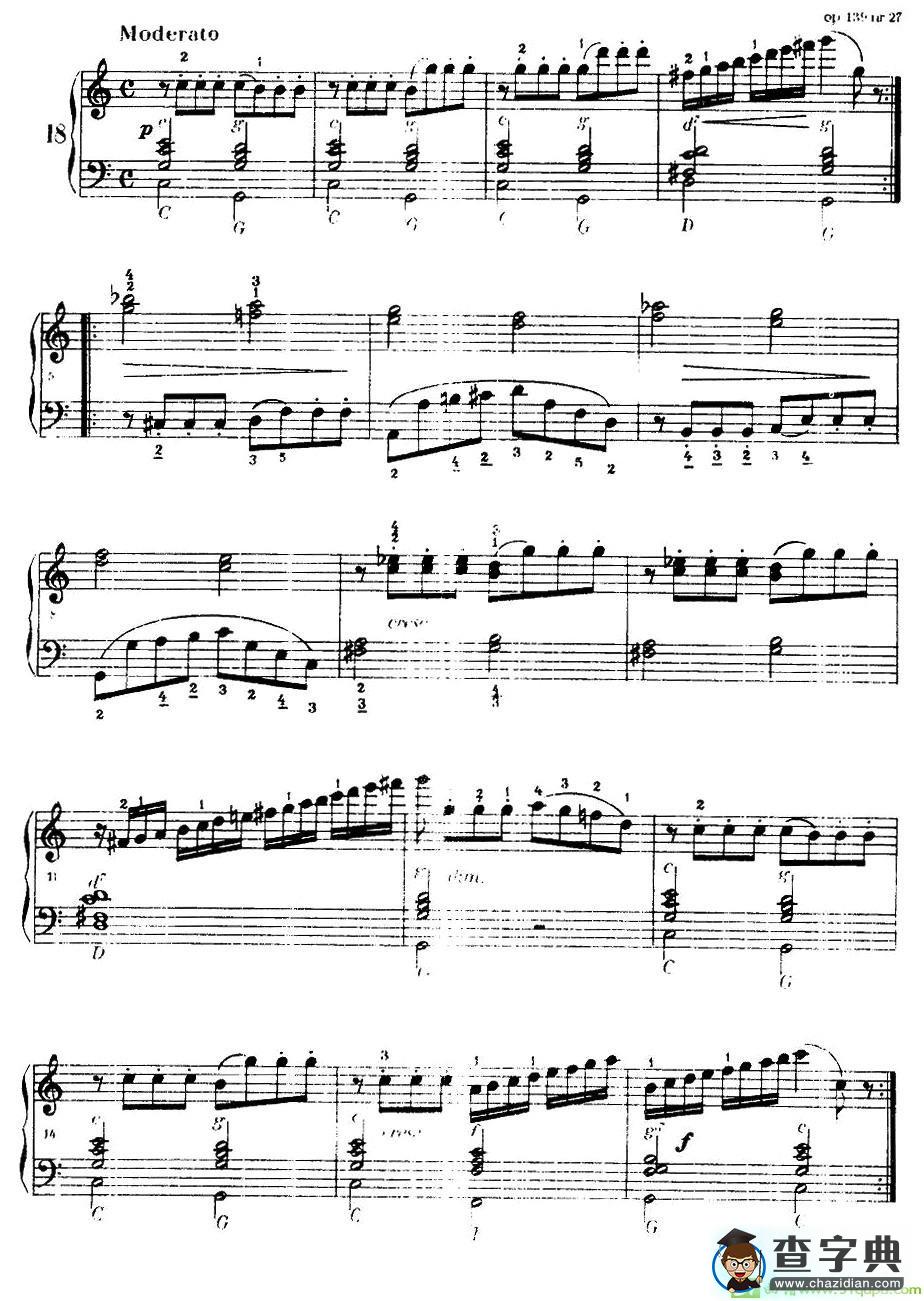 《车尔尼手风琴练习曲集》手风琴谱