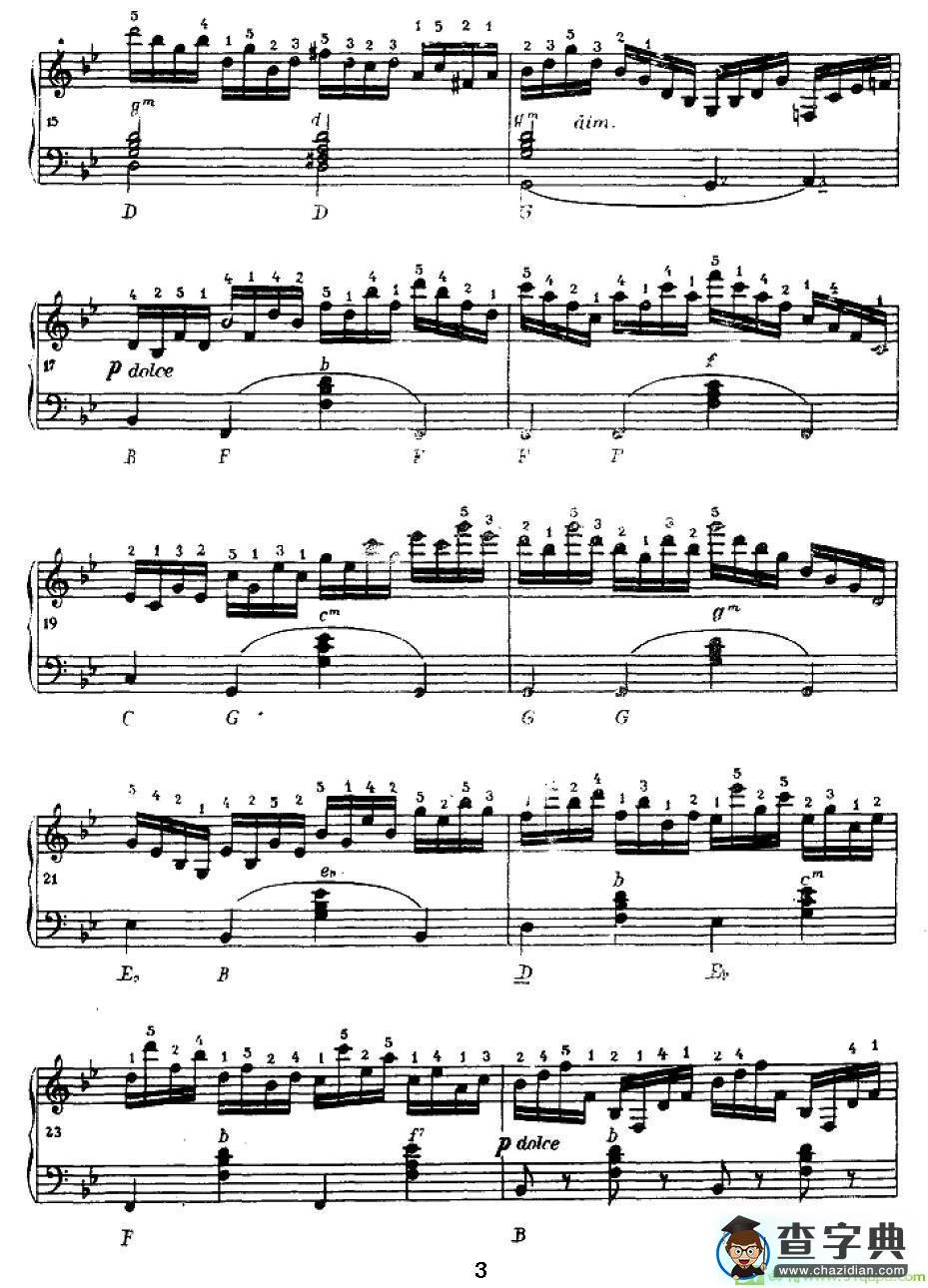 手风琴练习曲（5）手风琴谱