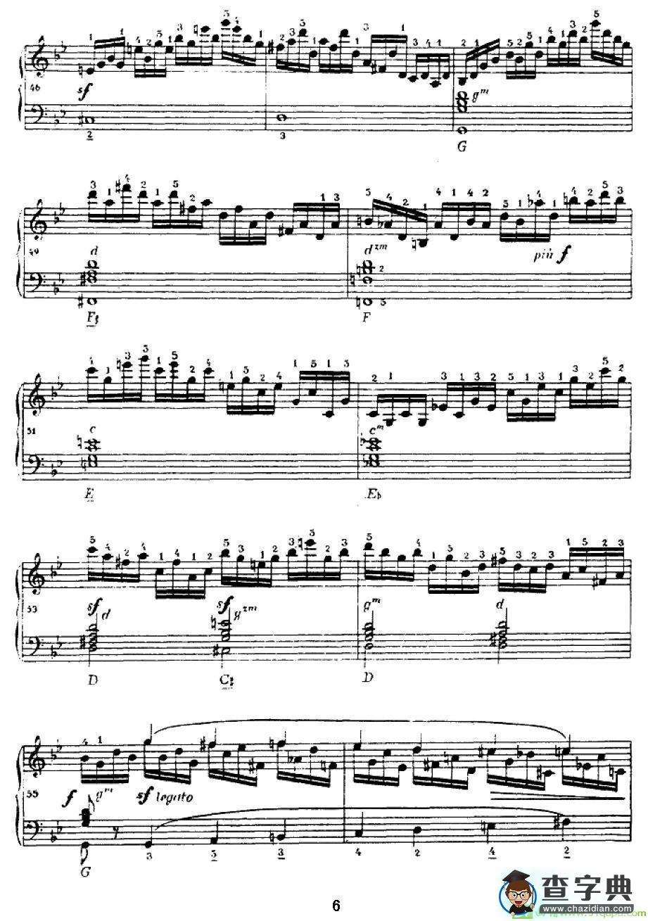 手风琴练习曲（5）手风琴谱
