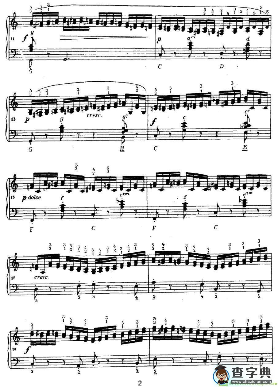 手风琴练习曲（4）手风琴谱