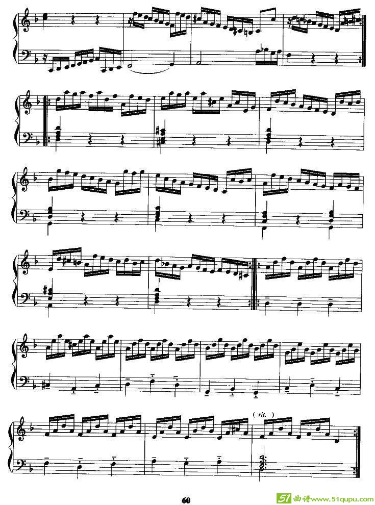 萨拉班德舞曲（G·F·亨德尔作曲版）手风琴谱