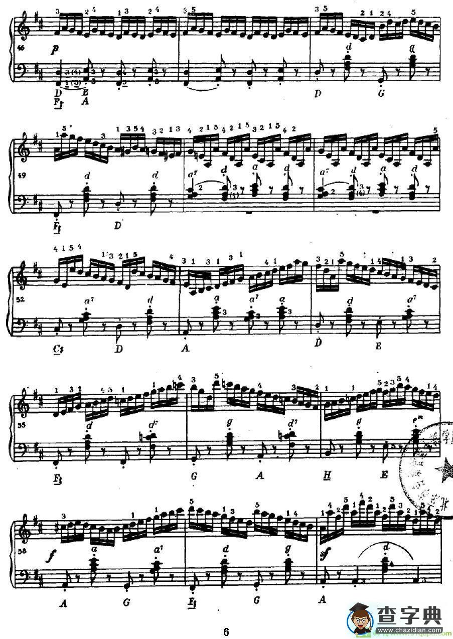 手风琴练习曲（2）手风琴谱