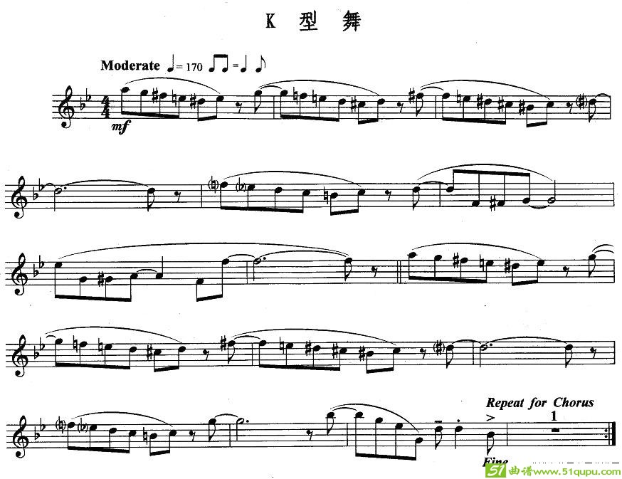 K型舞长笛谱