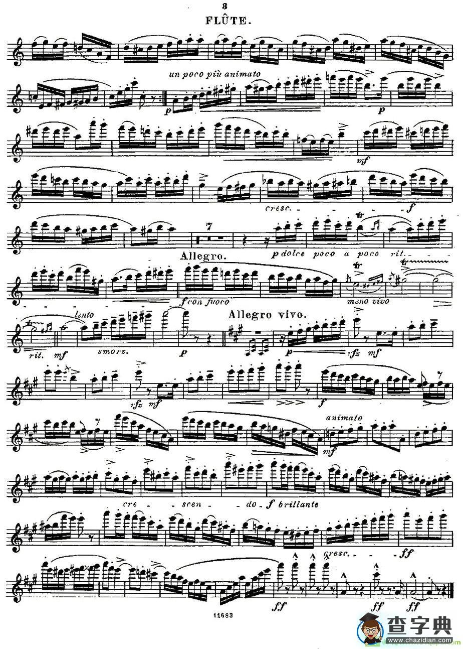 Fantaisies nationales. Op. 59, 6.长笛谱(Andersen（安德森）作曲)