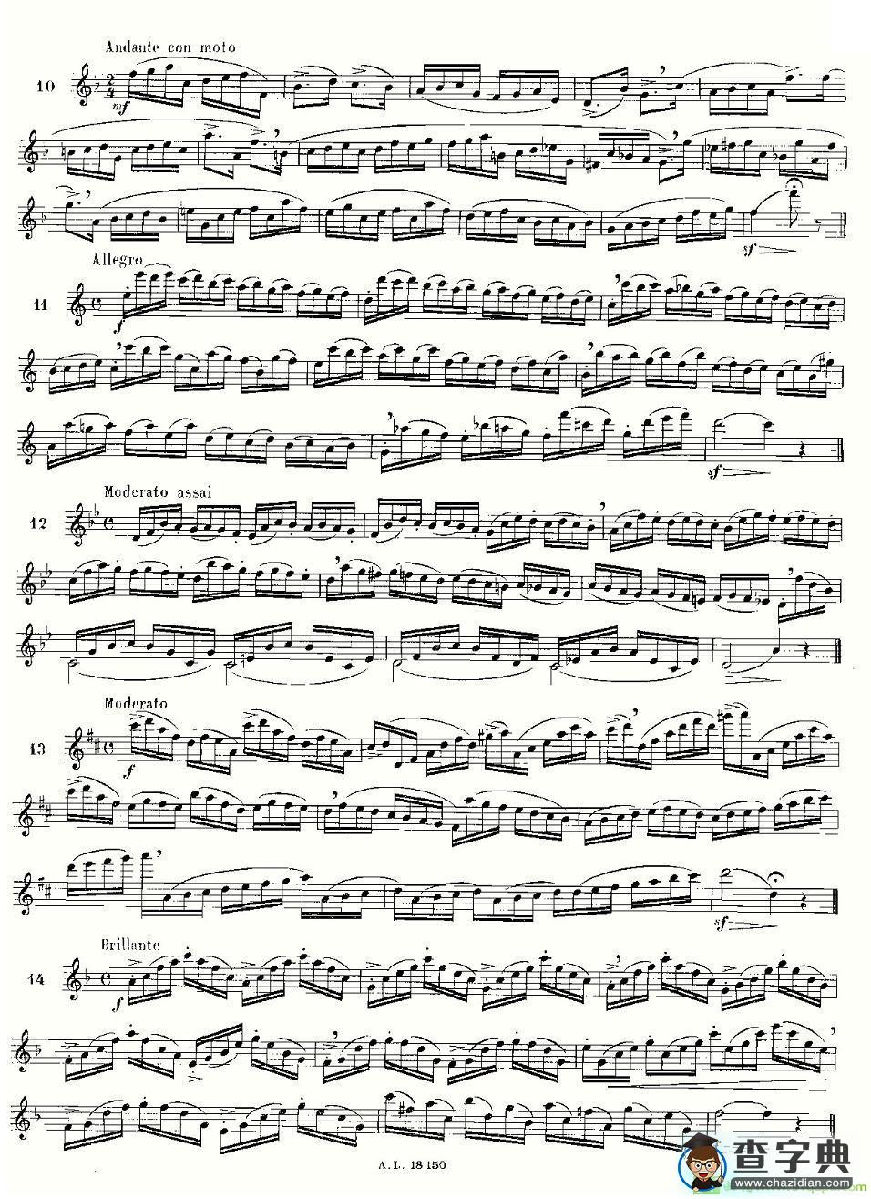 moyse - 100首练习曲之1—14长笛谱(moyse作曲)
