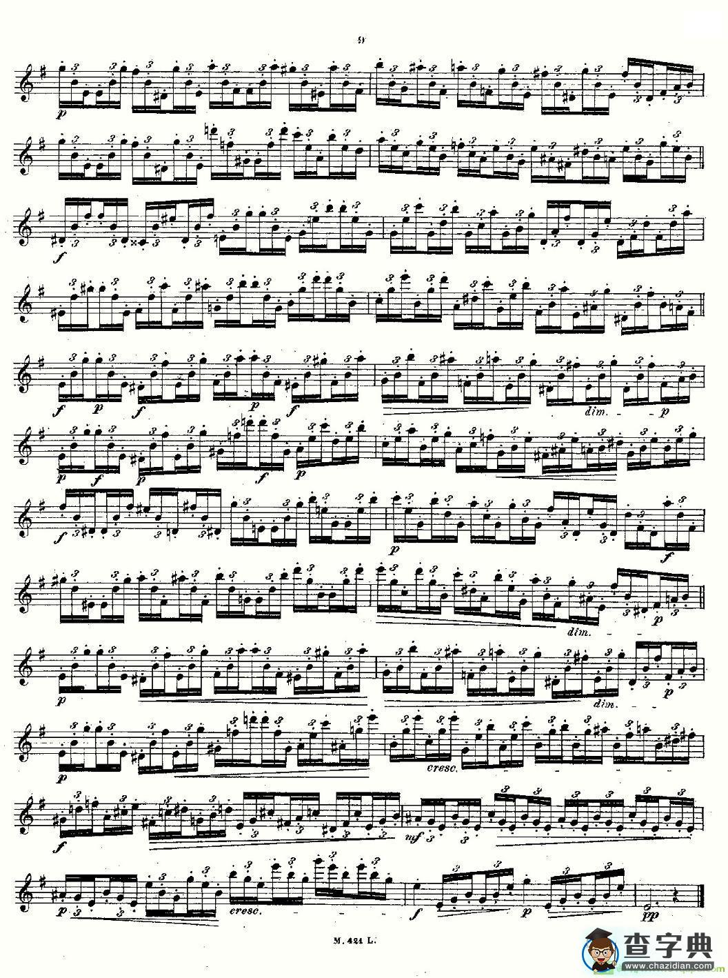 24首长笛练习曲 Op.15 之1—5长笛谱(Andersen作曲)