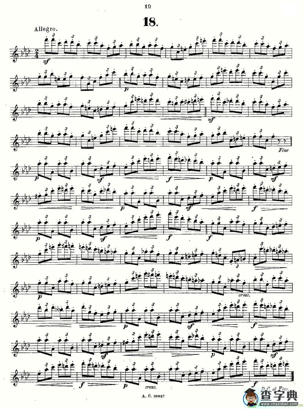 24首长笛练习曲 Op.21 之13—24长笛谱(Andersen作曲)