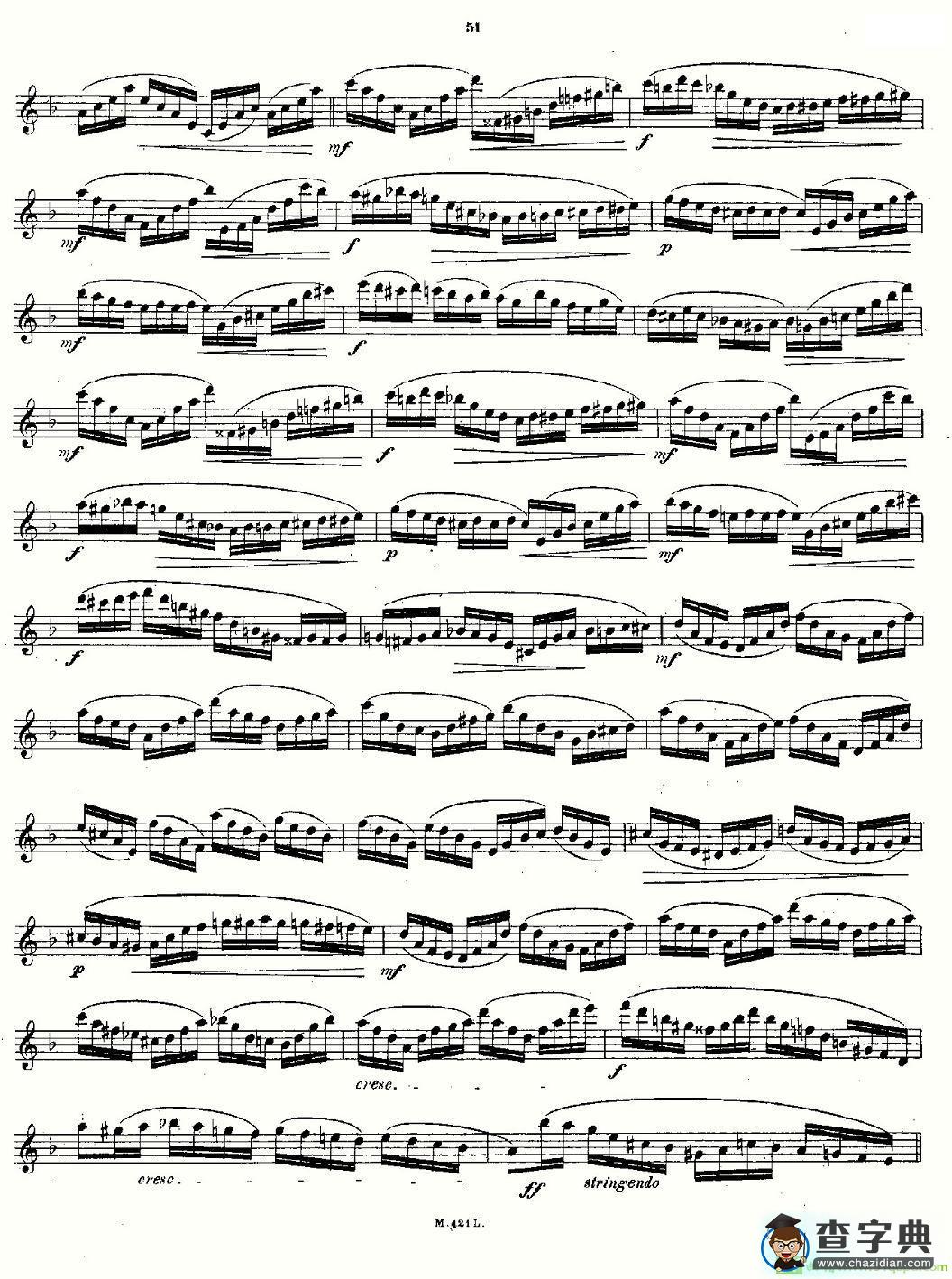 24首长笛练习曲 Op.15 之21—24长笛谱(Andersen作曲)