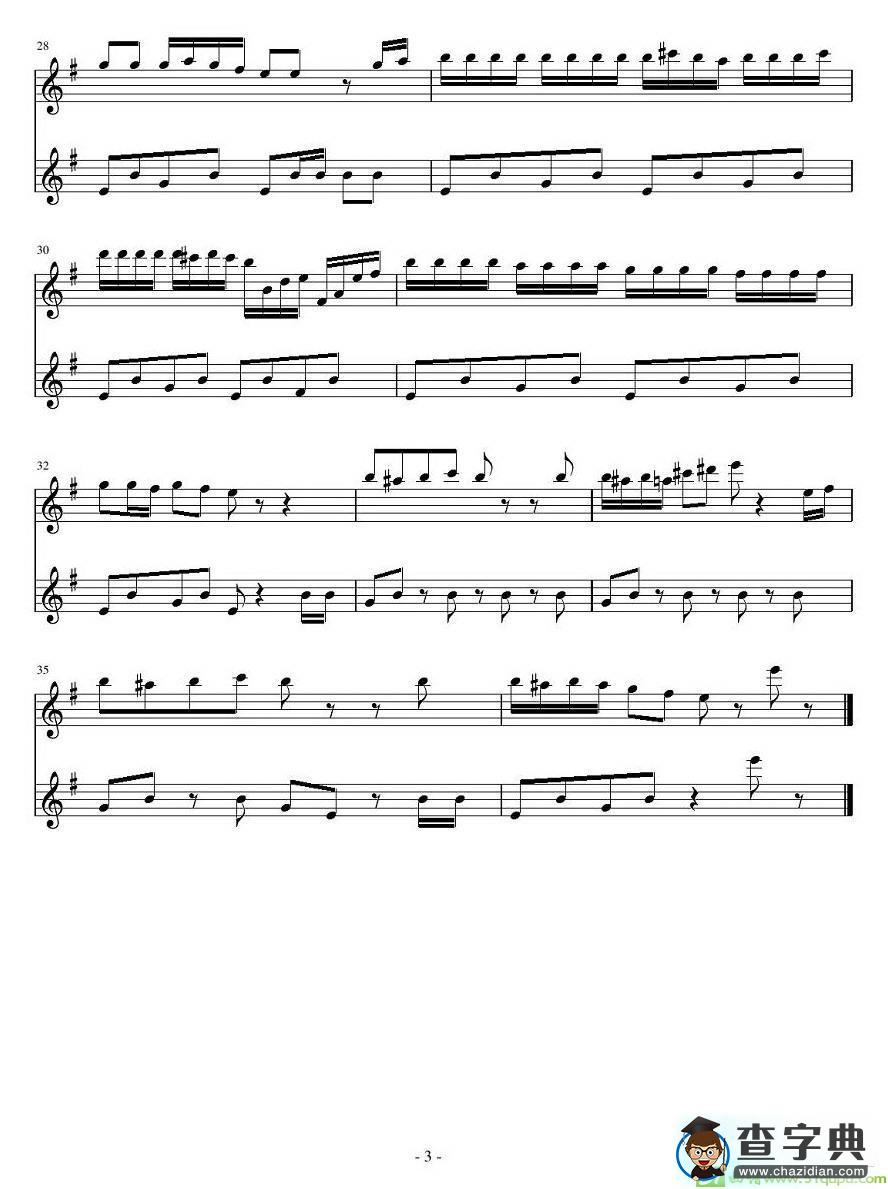 Title Theme of Angry Birds长笛谱