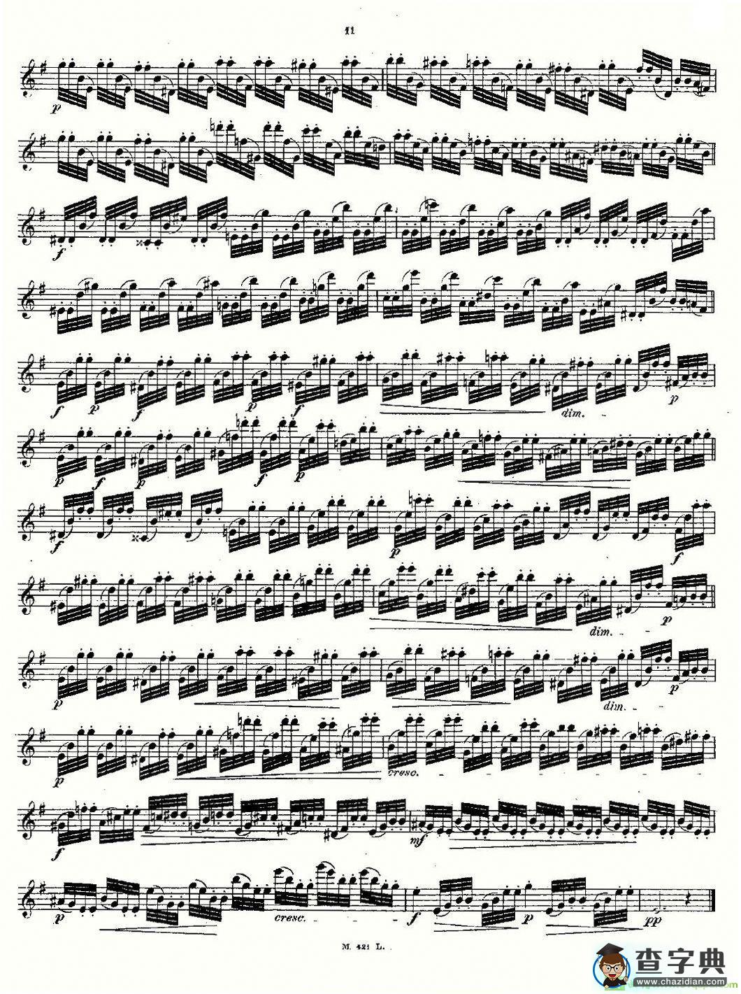 24首长笛练习曲 Op.15 之1—5长笛谱(Andersen作曲)