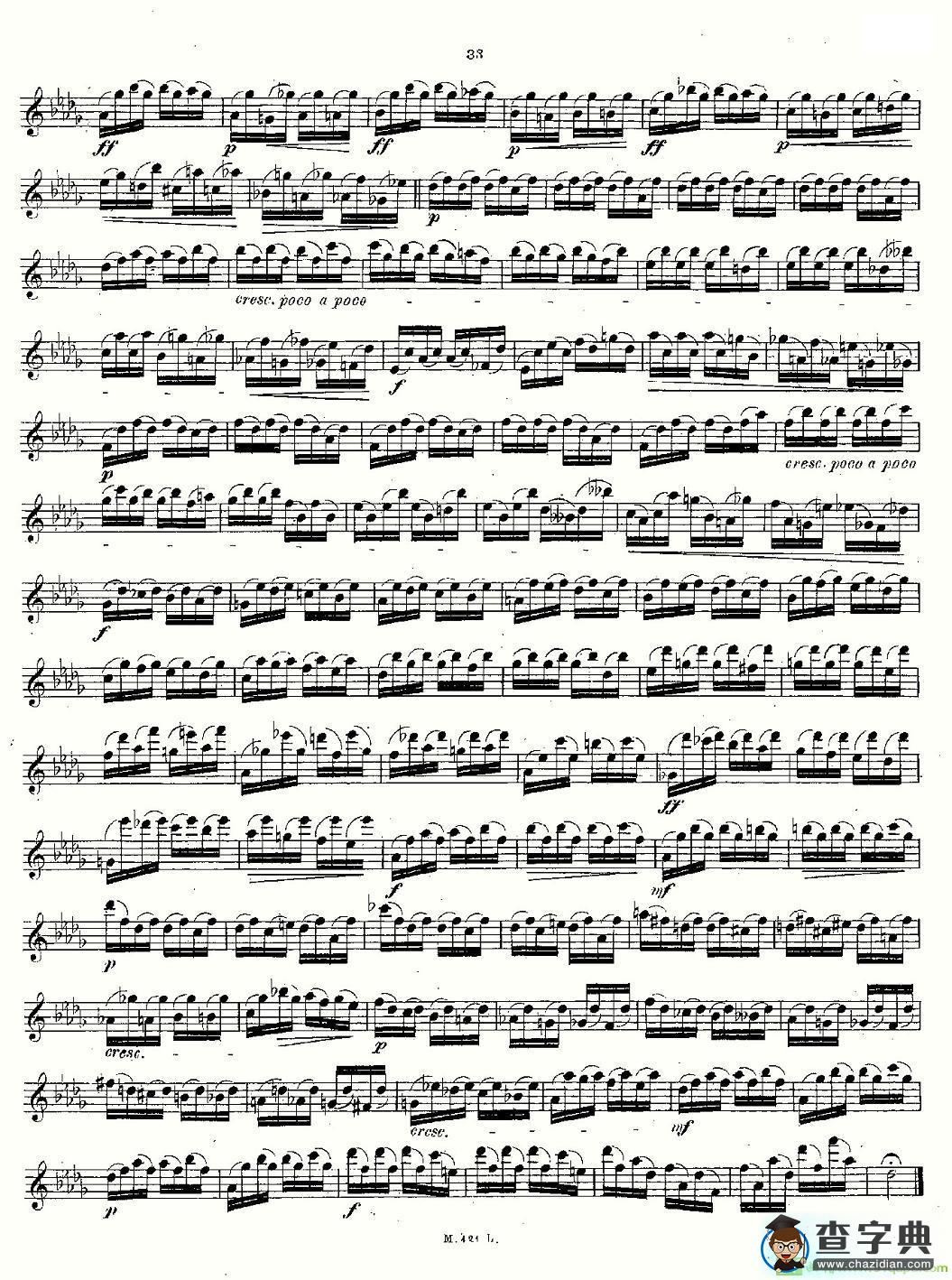 24首长笛练习曲 Op.15 之11—15长笛谱(Andersen作曲)