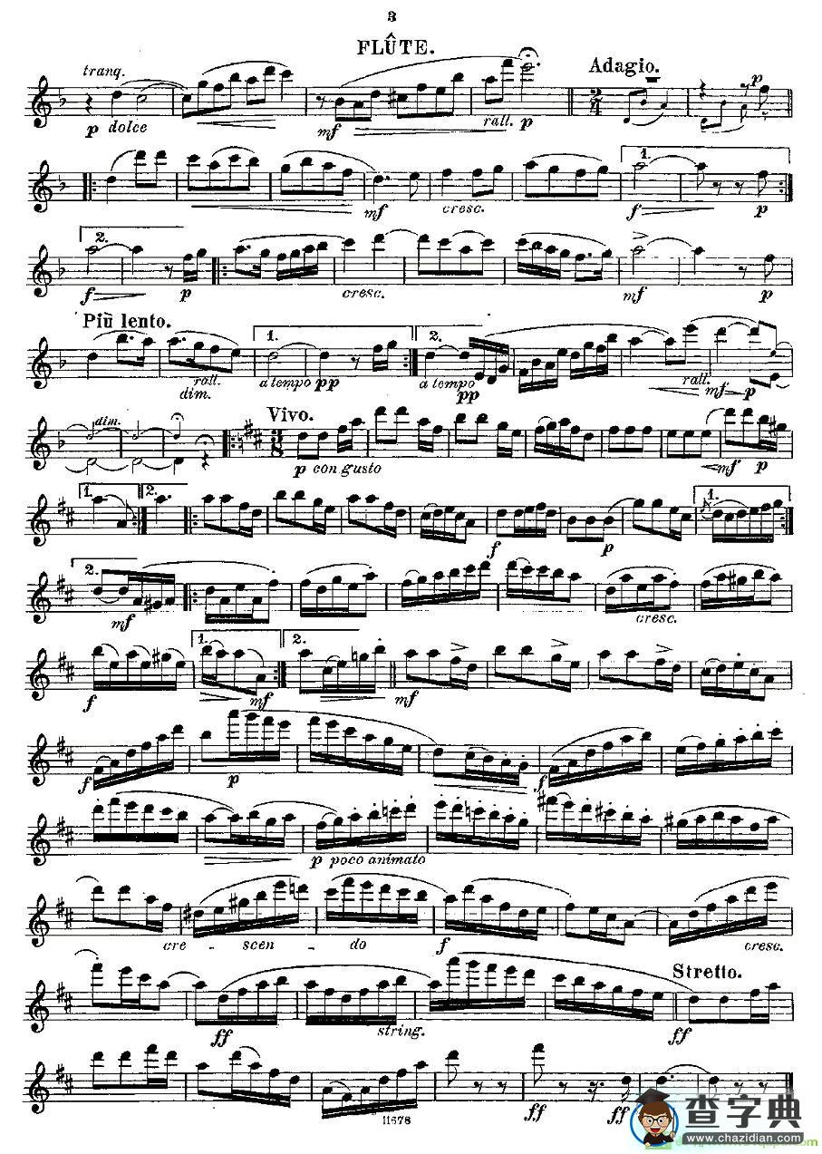 Fantaisies nationales. Op. 59, 1. 长笛谱(Andersen（安德森）作曲)