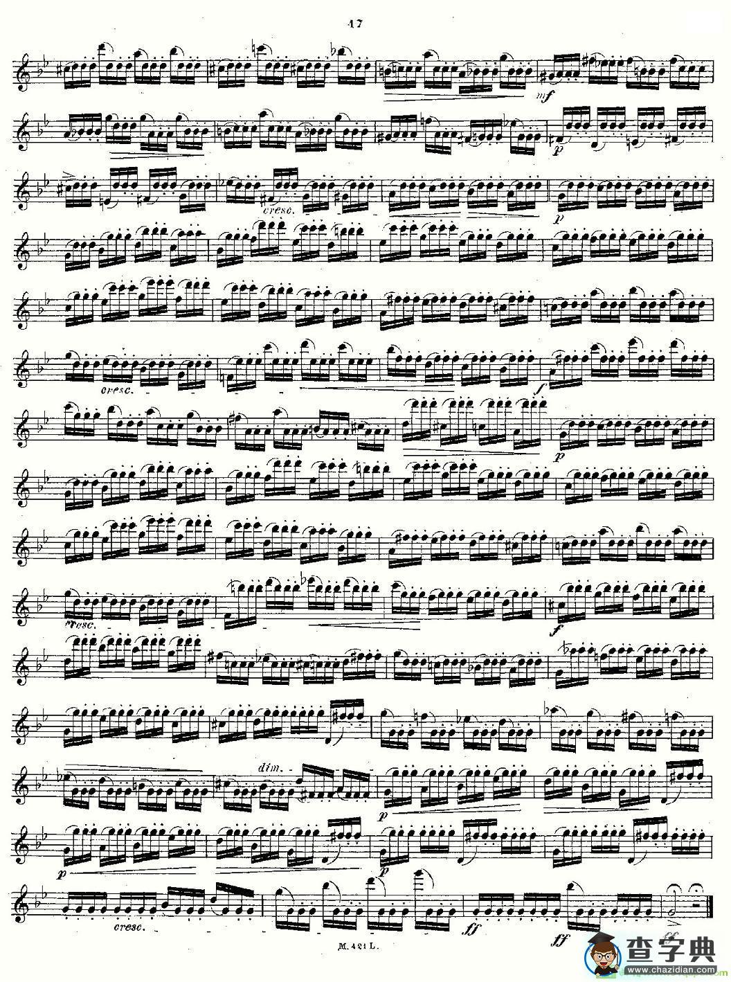 24首长笛练习曲 Op.15 之21—24长笛谱(Andersen作曲)
