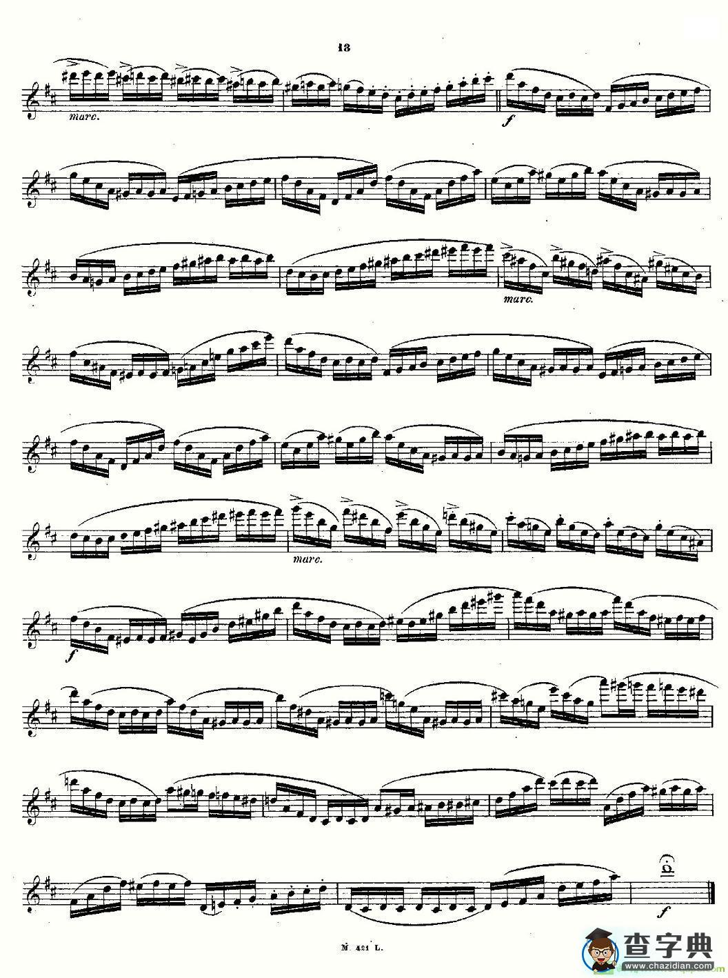 24首长笛练习曲 Op.15 之1—5长笛谱(Andersen作曲)