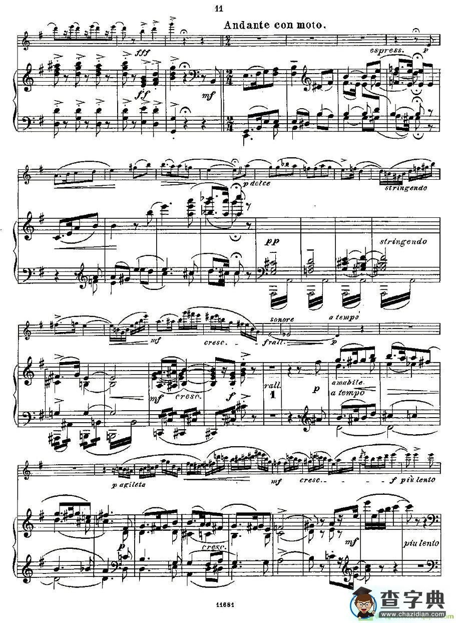 Fantaisies nationales. Op. 59, 4. 长笛谱(Andersen（安德森）作曲)