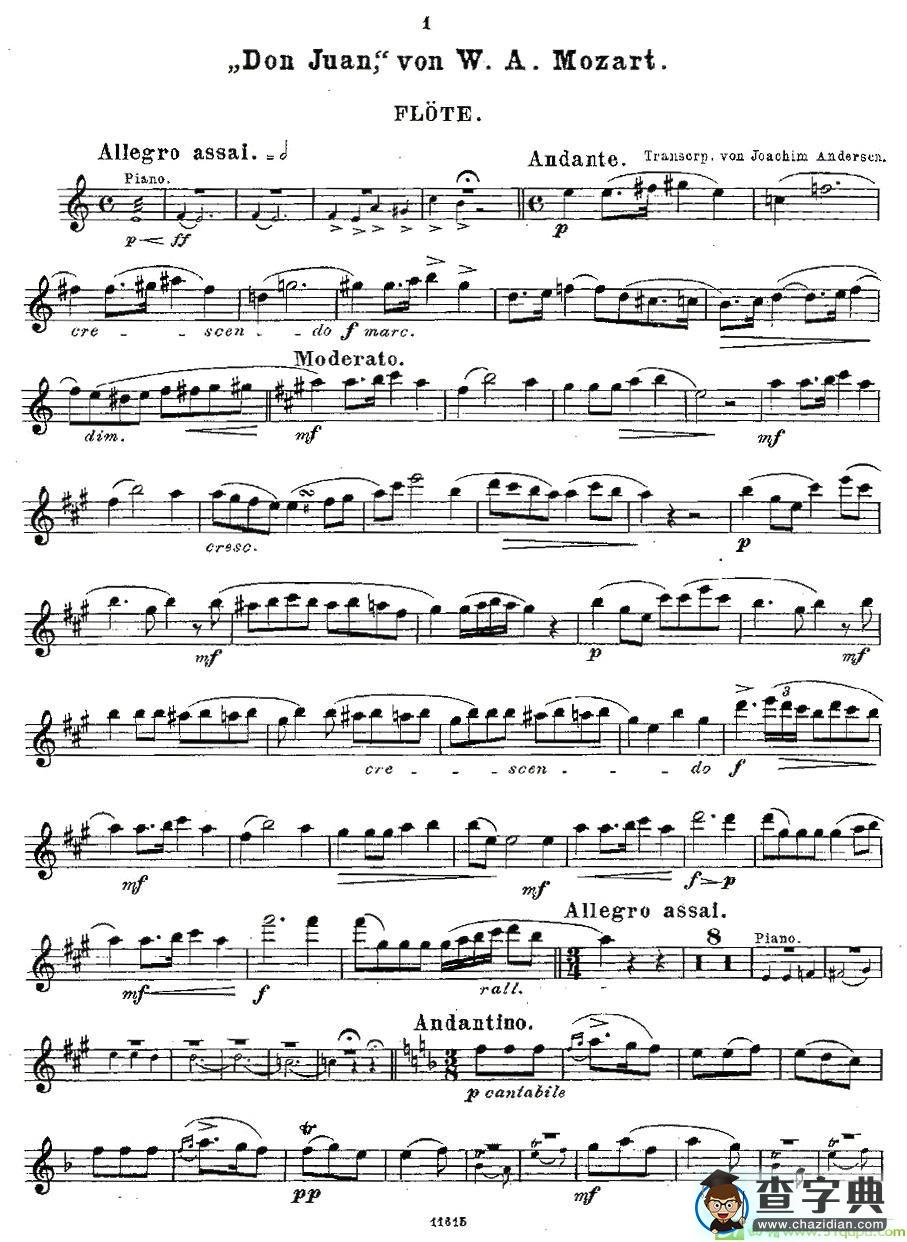 Opern-Transcriptionen.Op.45-5长笛谱